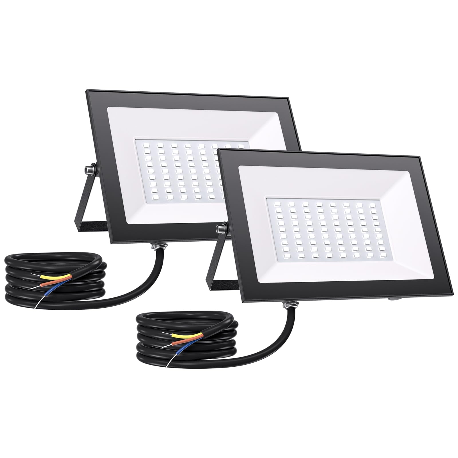 Allin LED Strahler Außen 50W, 6500K 5000LM Superhell LED Strahler, IP65 Wasserdicht Scheinwerfer, Flutlicht für Garten, Innenhöfe, Garage, 2 Stück