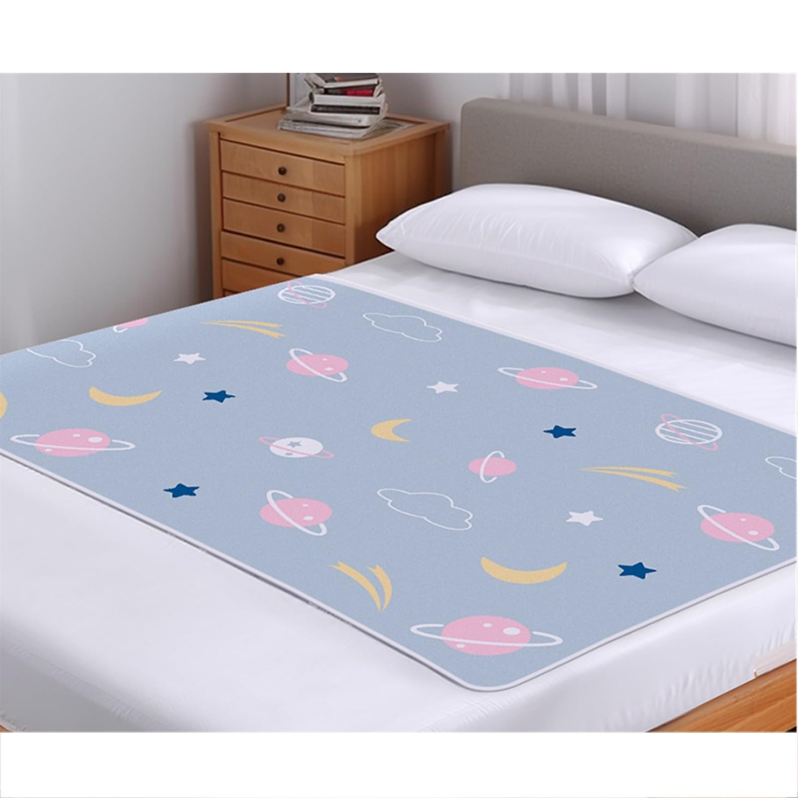 Große Größe Inkontinenzauflage, Atmungsaktiv ältere Menschen Inkontinenzunterlage Waschbar Wasserdicht rutschfest Menstruation Inkontinenz Bettunterlage(180x200cm,D)