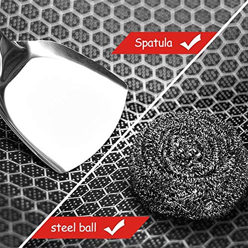 ZLASS Stainless Steel Wok, round bottom non-stick honeycomb wok with anti-scalding handle, suitable for family restaurant cooking pots on all stoves, 32cm/12.5in