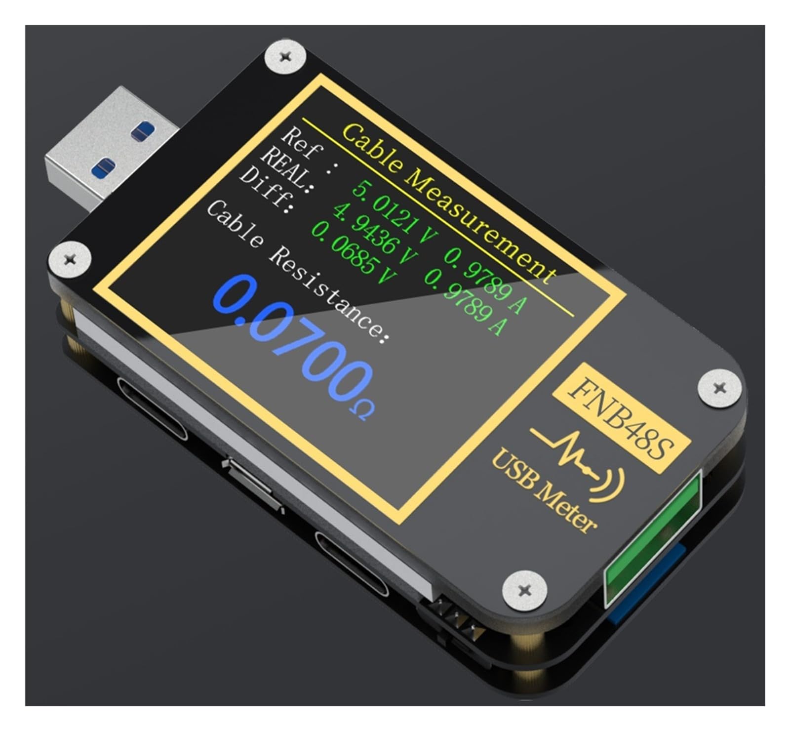 Woltomierz Cyfrowy Amperomierz Tester USB Wskaźnik Napięcia I Prądu Profesjonalne Narzędzia Dla Elektryków Detektor Ładowarki Dokładnie zmierz(Without BT)