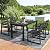 Cozyman HDPS Outdoor Patio Dining Set, 7-Piece, All Weather Outdoor Table and Chairs, Resin Outdoor Kitchen Furniture Dining Sets for Outdoor Indoor, Patio, Lawn, Garden, and Backyard, Black