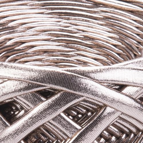 Image of YarnArt Metallic Club Super Bulky T-Shirt 100% Polyester 6.35 oz / 180 gr, 60 yrds / 55 Meters, Shiny Colors, Handbag, Rug, Chic Night, Crochet Bag (8103)