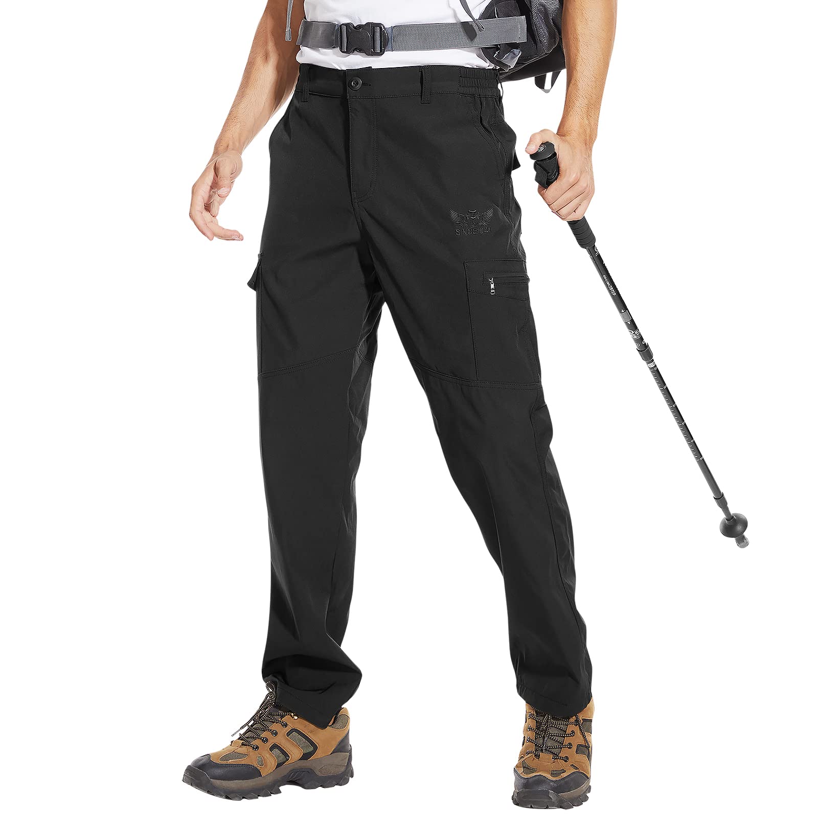TERODACOMen's Outdoor Hiking Pants Quick-Dry Lightweight Cargo Pants Stretch Ripstop Multiple Pockets Outdoor Apparel