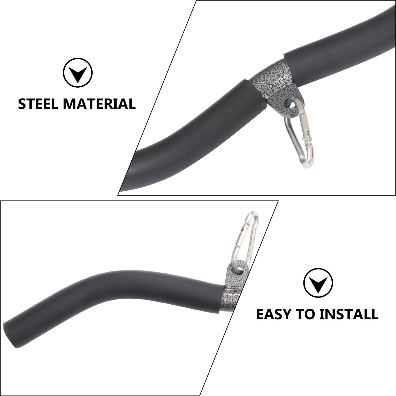 Homoyoyo Latzug Stange aus Stahl mit Ergonomischem Bogengriff Kabelzug Zubehör für Bizeps und Rückentraining Vielseitiges Fitnessgerät für Heimtraining