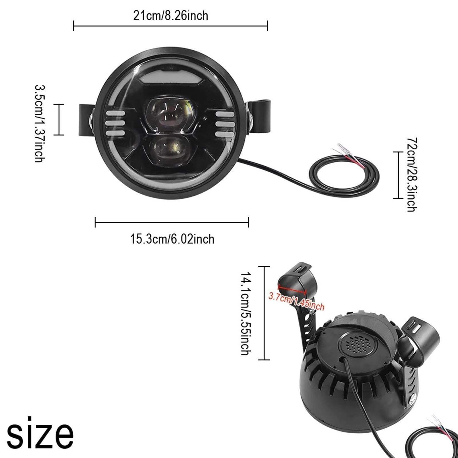 Scooter elettrico 48V HA CONDOTTO LA Luce Anteriore Torcia Elettrica Impermeabile for EScooter Faro Del Faro Anabbaglianti Abbaglianti Accessori