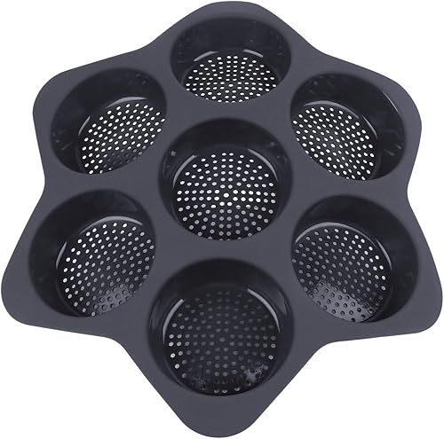 Molde para panqueques para panecillos de hamburguesa transpirable para pan de Cornbr, molde para panqueques de cavidad hueca (gris)