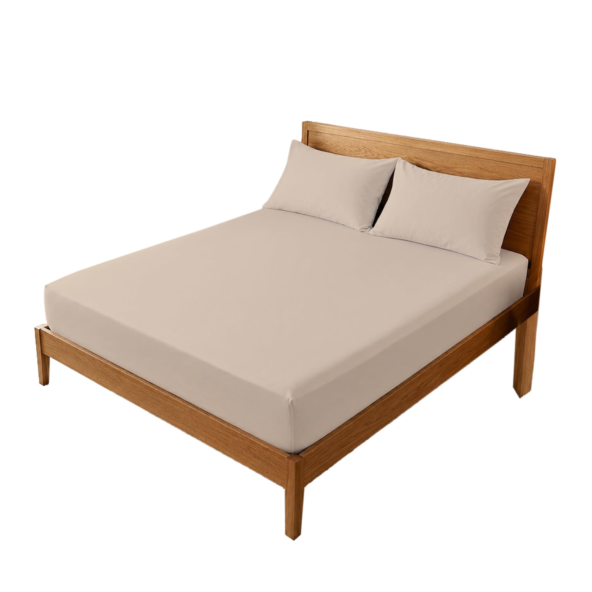 DANYDude 40 cm Deep Small Double Fitted Sheet 100% Egyptian Cotton 400 Thread Counts Bed Sheet With Elastic Corners For Comfortable Bedding