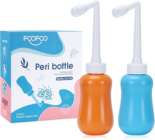 Paquete de 2 botellas Peri para cuidado posparto, recuperación perineal y limpieza después del nacimiento, bidé de higiene personal, 12.7 onzas