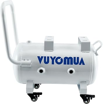 5-Gallon Horizontal Portable Storage Air Tank خزان الكربون الصلب مع منفذ NPT و Rolling Caster 5 Gallon