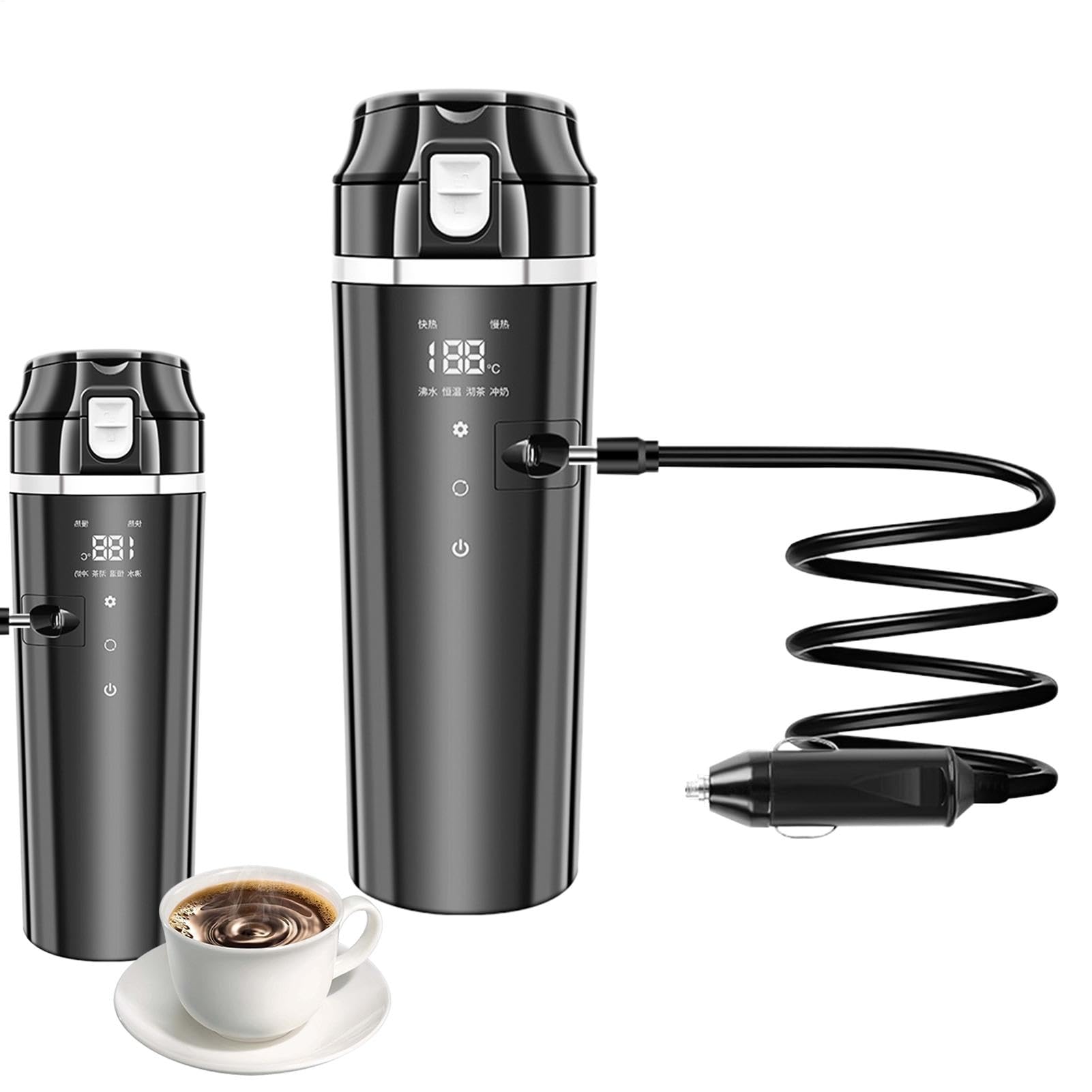 Hervidor eléctrico para coche, taza de calefacción de coche portátil