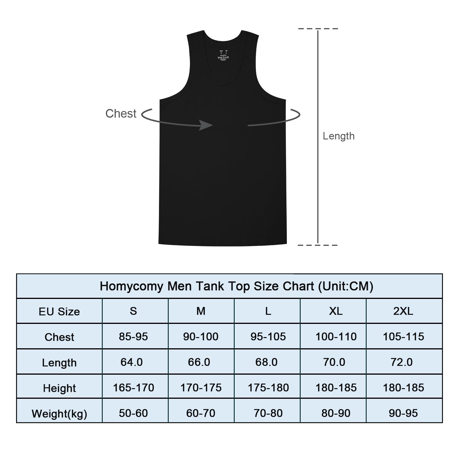 HomyComy Camiseta de Tirantes para Hombre Pack de 3 de Algodón 100% Ropa Interior sin Manga Tank más Colores