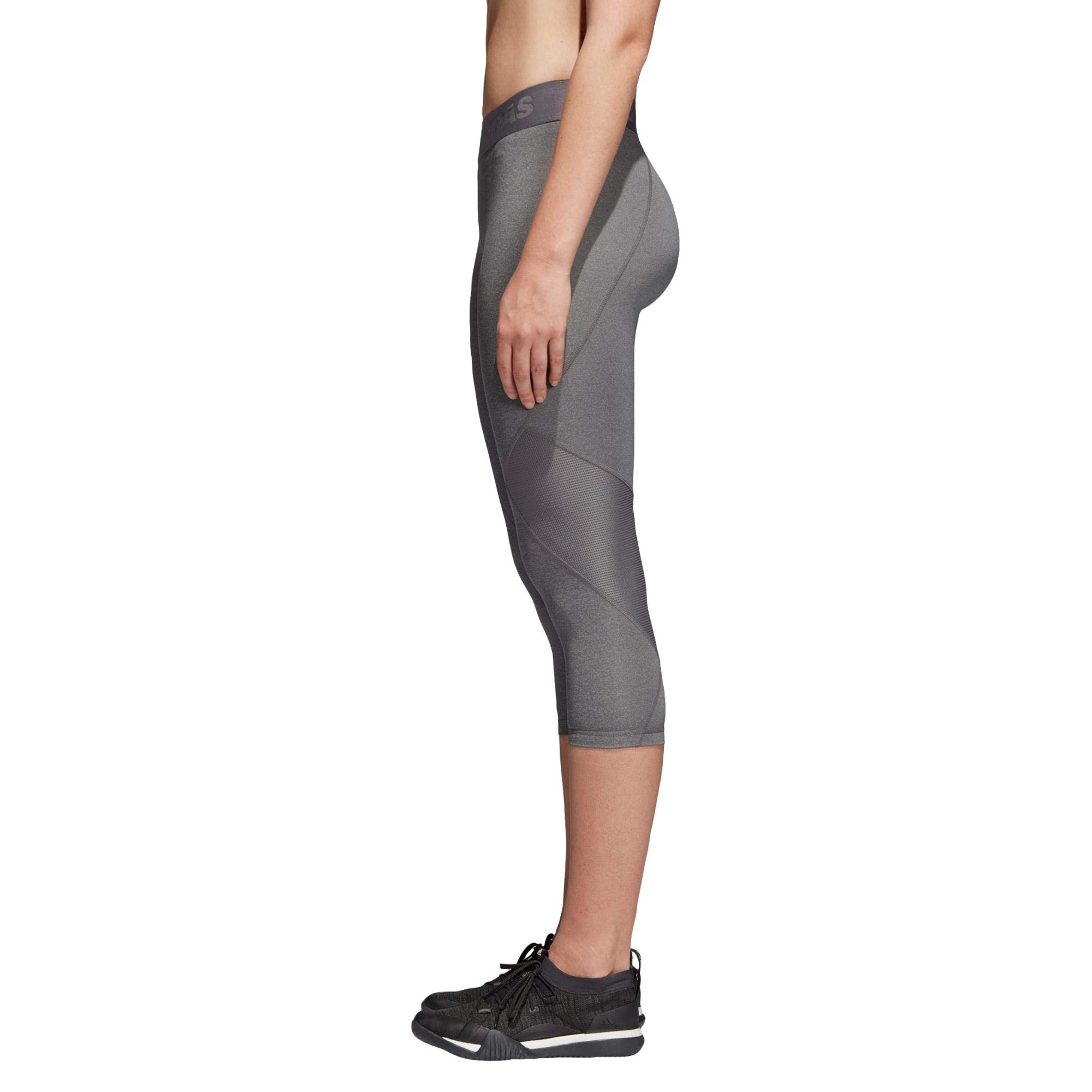 adidas Alphaskin Sport Heather legginsy damskie 3/4 szary