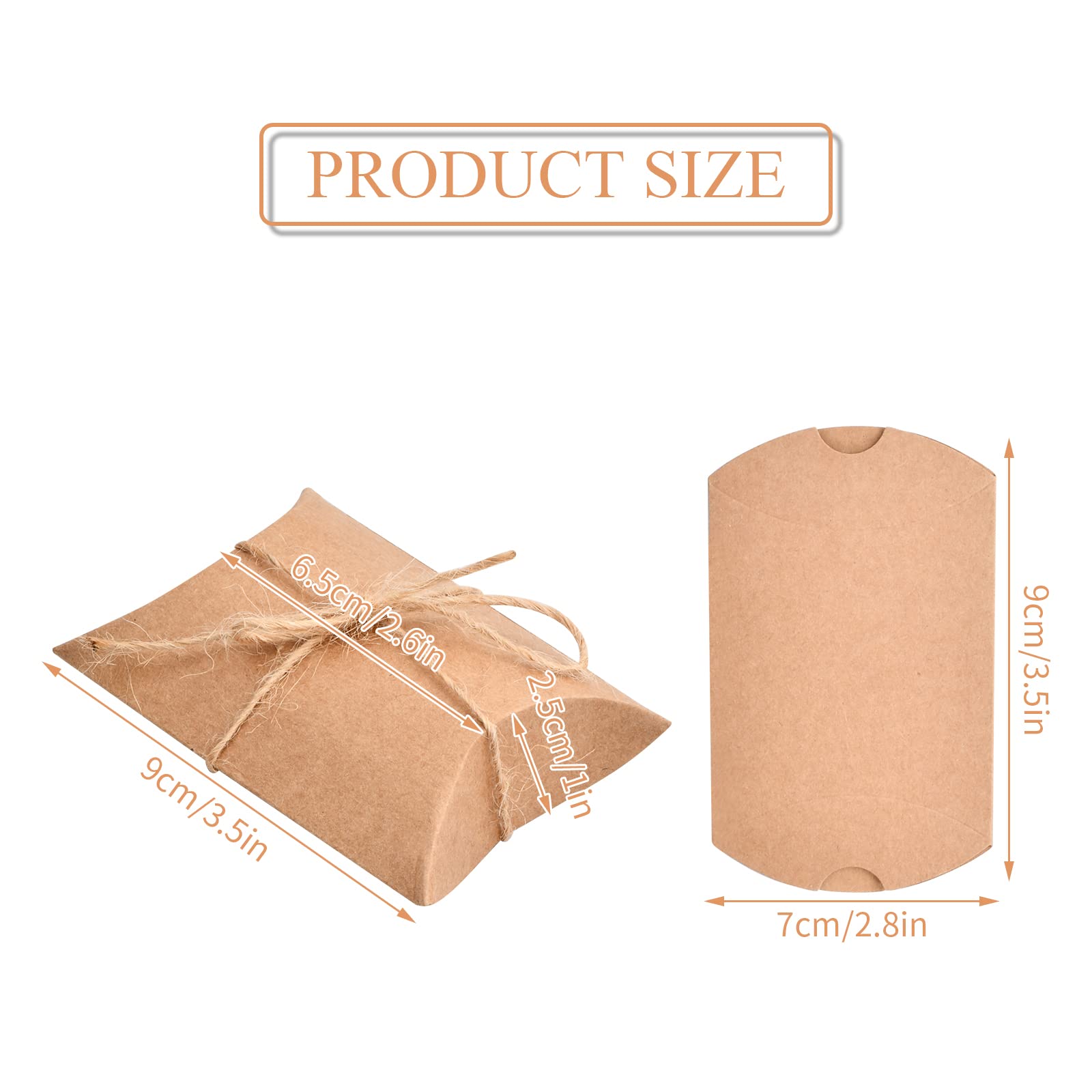 serony 10 Pièces Boîte d'Emballage en Papier Cadeau avec Ruban Mariage Cérémonie de Fiançailles Cookie Bonbons Emballage Cas Boîtes de Faveur Portables Brun 27x20x8cm