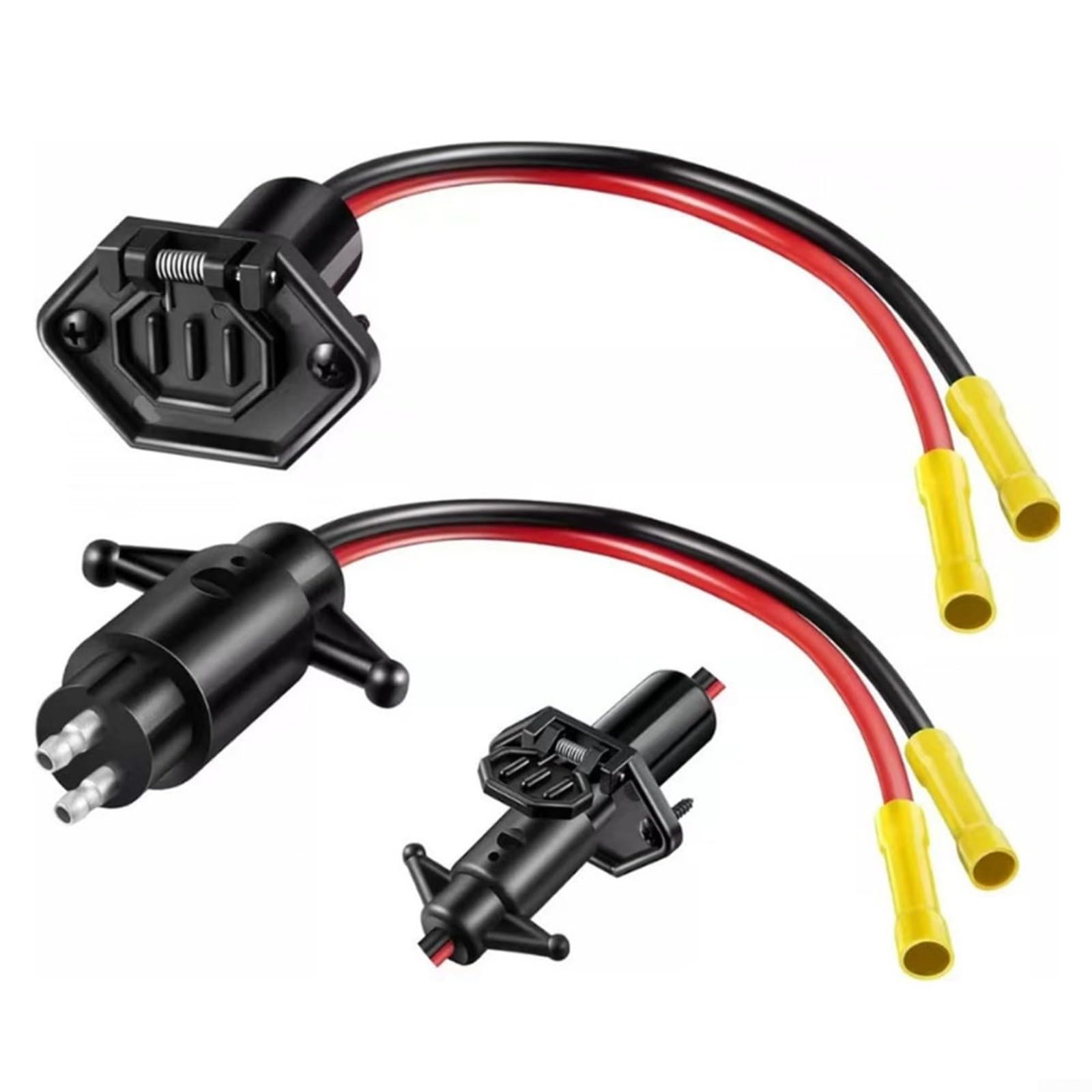 Trolling-Motorstecker Wasserdichtes Trolling-Motor-Stecker- und Steckdosen-Set 12V wasserdicht Schnellanschluss für Schiffsteile männlich + weiblich