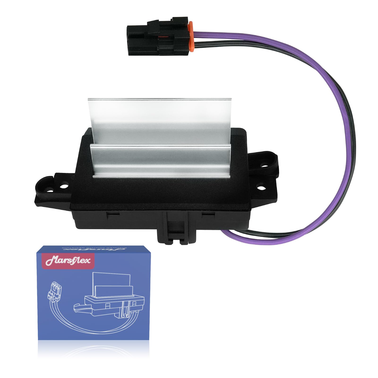 Marsflex Blower Motor Resistor 4P1516 2003 2004 2005 2006 for Chevrolet Chevy Tahoe Silverado Trailblazer, for GMC Yukon Envoy, for Cadillac Escalade Blower Resistor 15-80567 for Auto AC Control