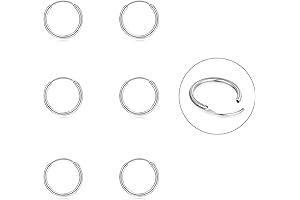Sterling Silver Small Cartilage Hoop Earrings Set: Three Pairs of 925 Silver...