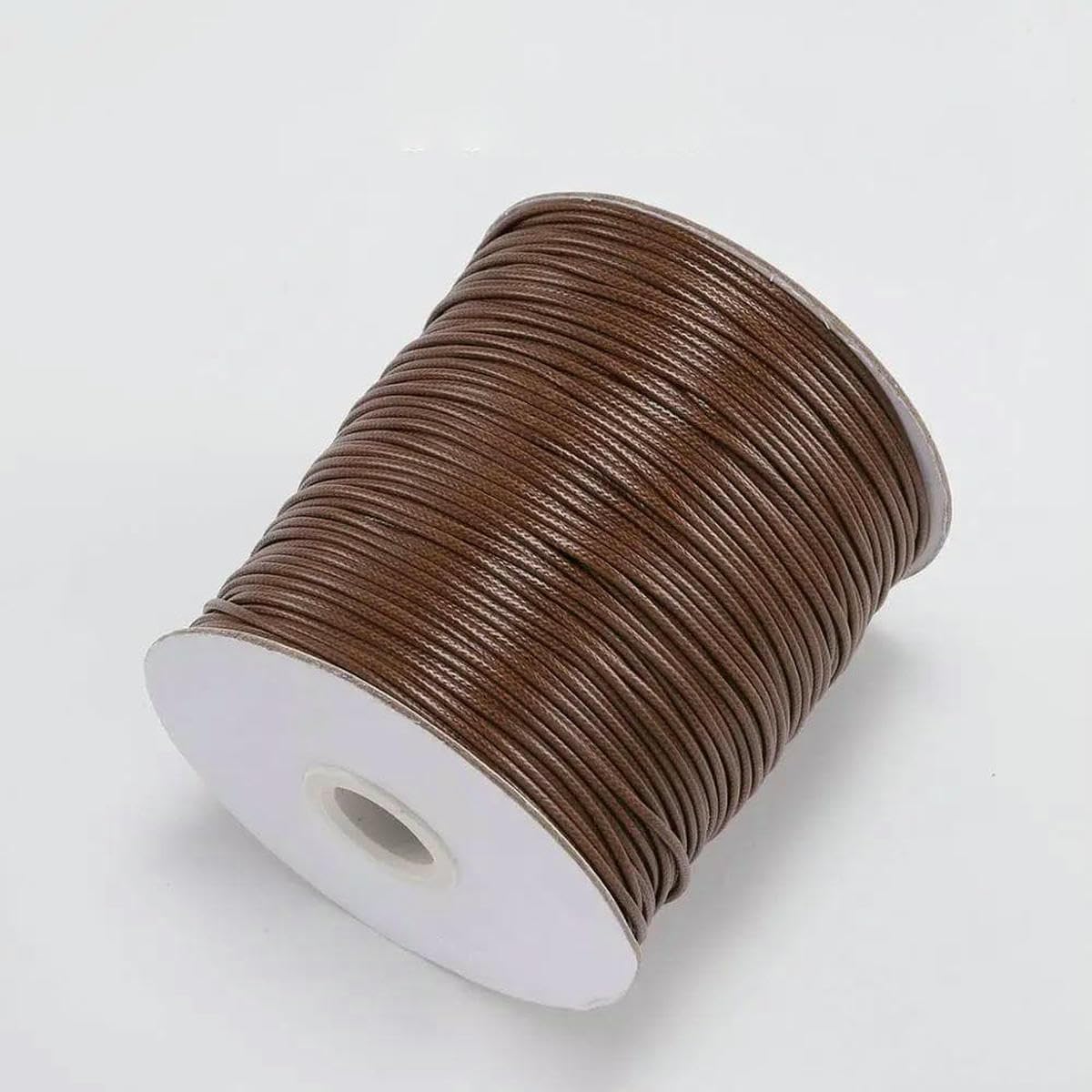 10m/lot Korean Waxed Cotton Cord Waxed Thread Cord String Strap Necklace Rope Bead For Bracelet For Jewelry Making Findings-Coffee-1.0mm (10Meters)