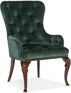 Hooker Furniture Charleston Upholstered Host Chair in Green Fabric