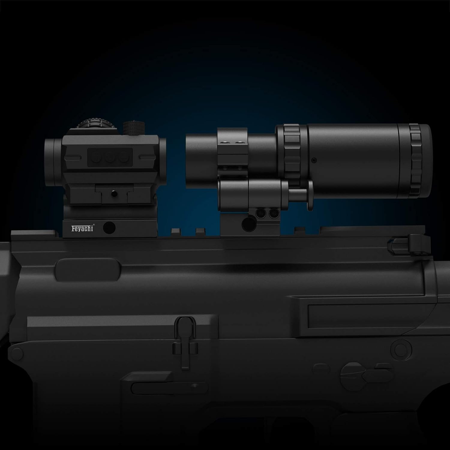 Feyachi T15 Flip to Side Mount 30MM for Red Dot Magnifier Compatible with Picatinny Rail