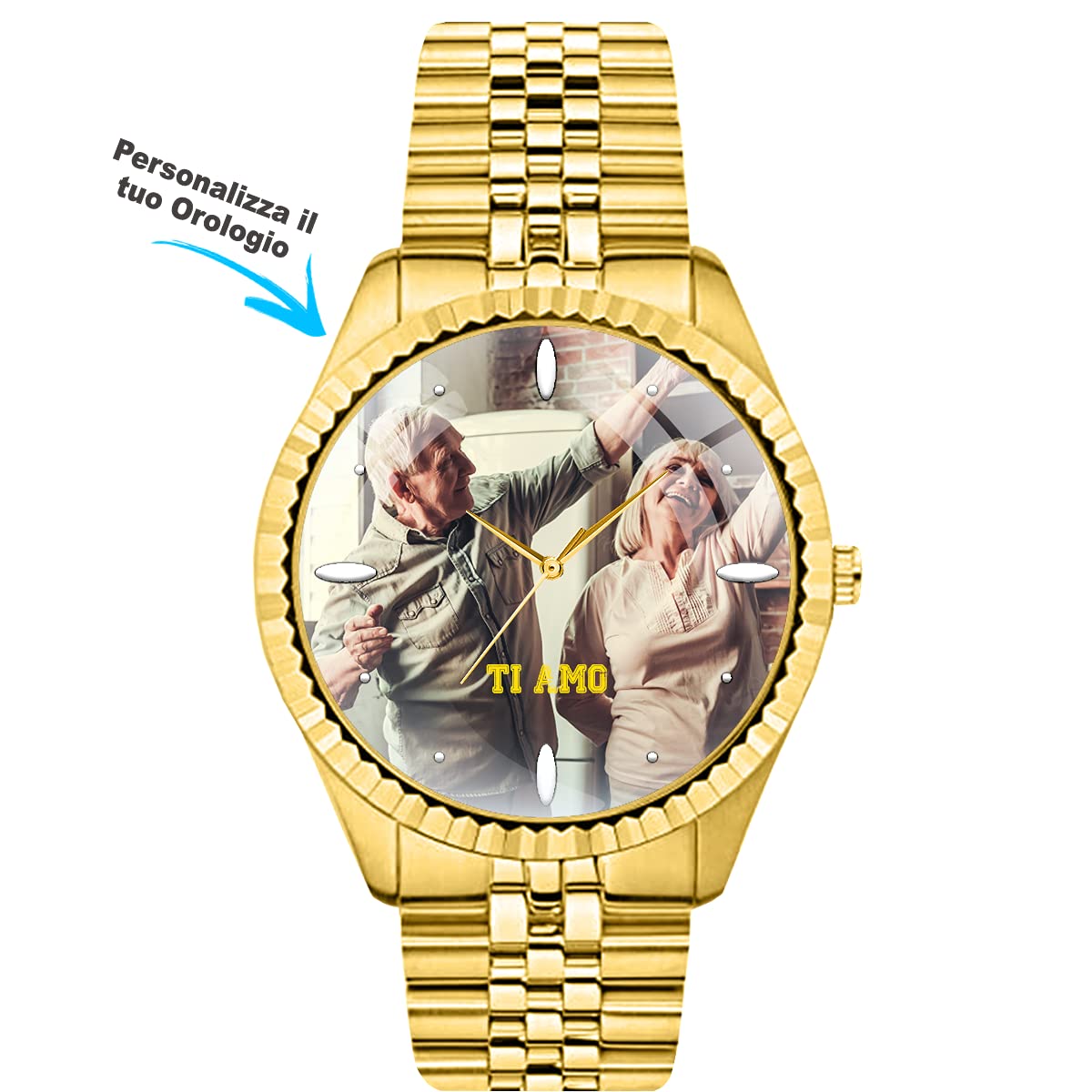 Orologio da polso personalizzabile con foto immagine logo testo - RSX STEEL - MAGLIA PICCOLA