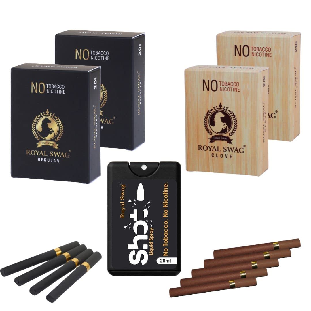 Buy ROYAL SWAG Herbal Cigarette Regular, Clove Flavoured (80 Sticks) 100 NO Nicotine & NO