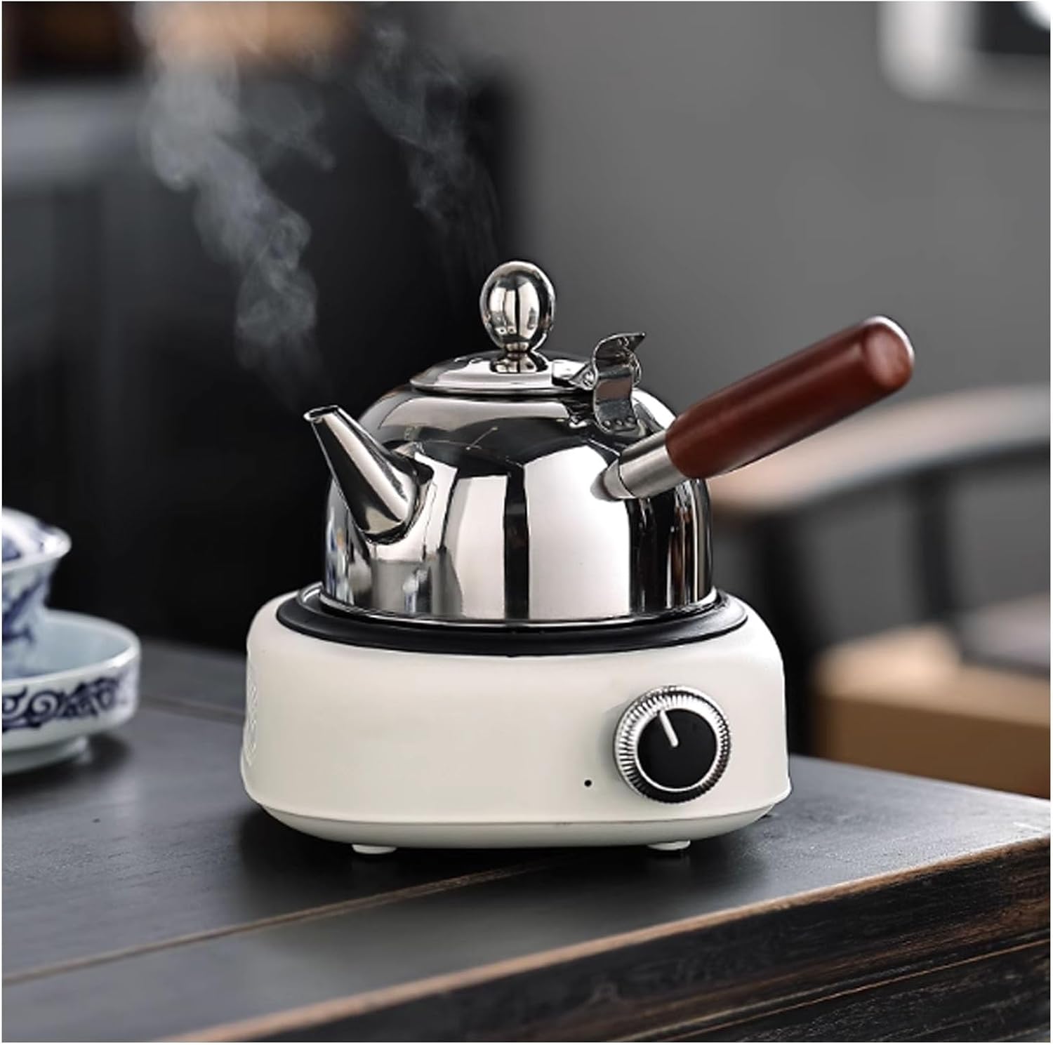 Tea Kettle Stovetop Water Kettle Teapot Stainless Steel Camping Kettle Coffe Pot with Side Handle (Gold 680ml)