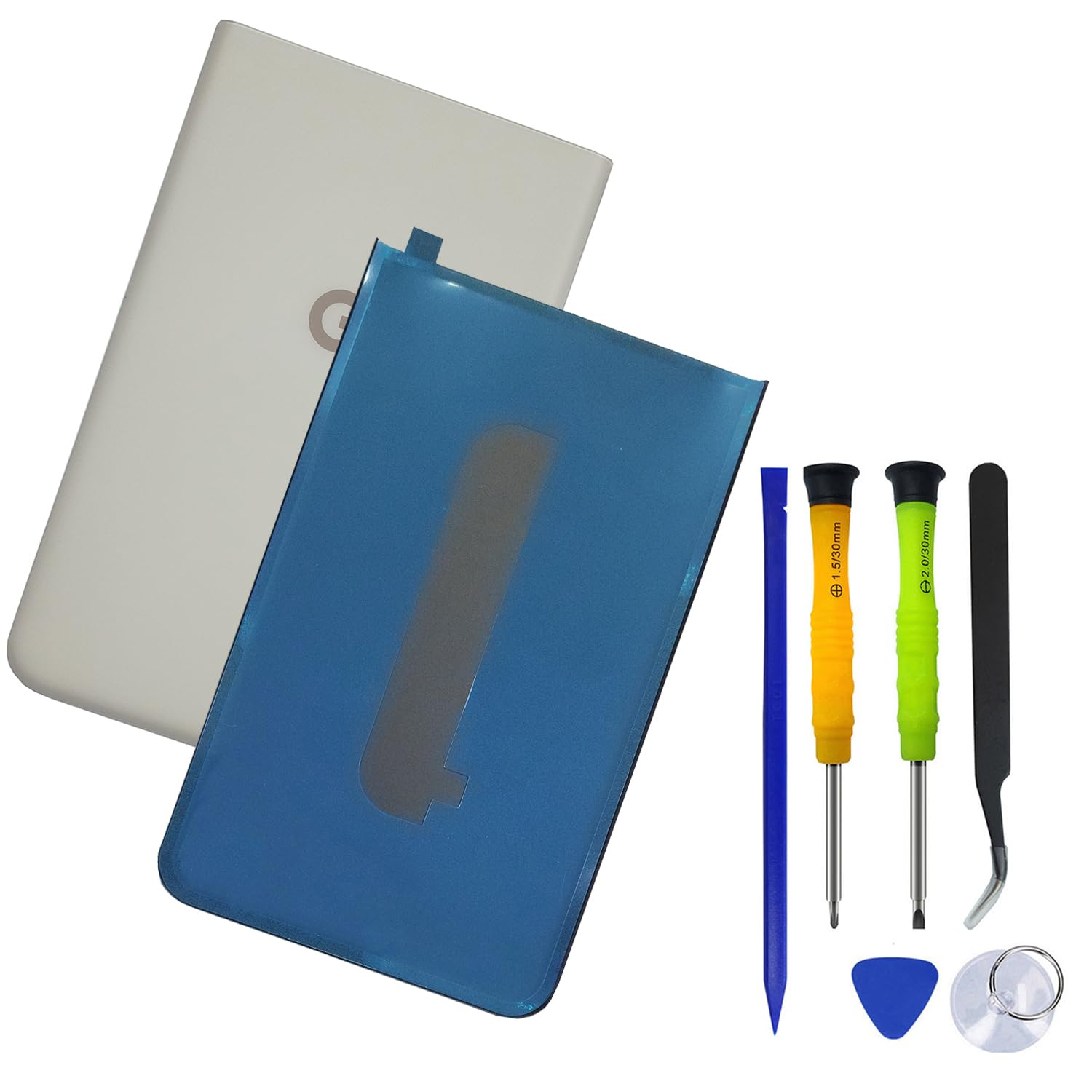 Pixel 8 Pro Back Glass Replacement for Google Pixel 8 Pro Back Cover Glass Housing Door with Pre-Installed Tapes + Tools Porcelain