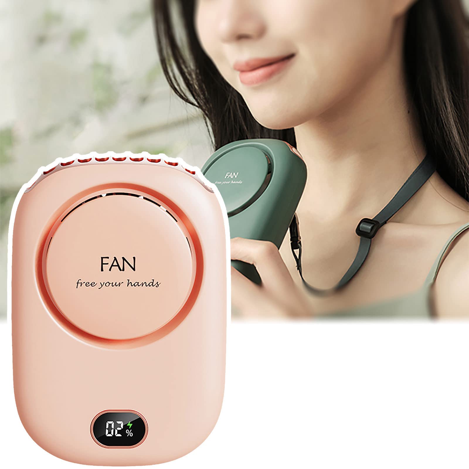 Ventilateur de cou portable pour les voyages de sports de plein air en été