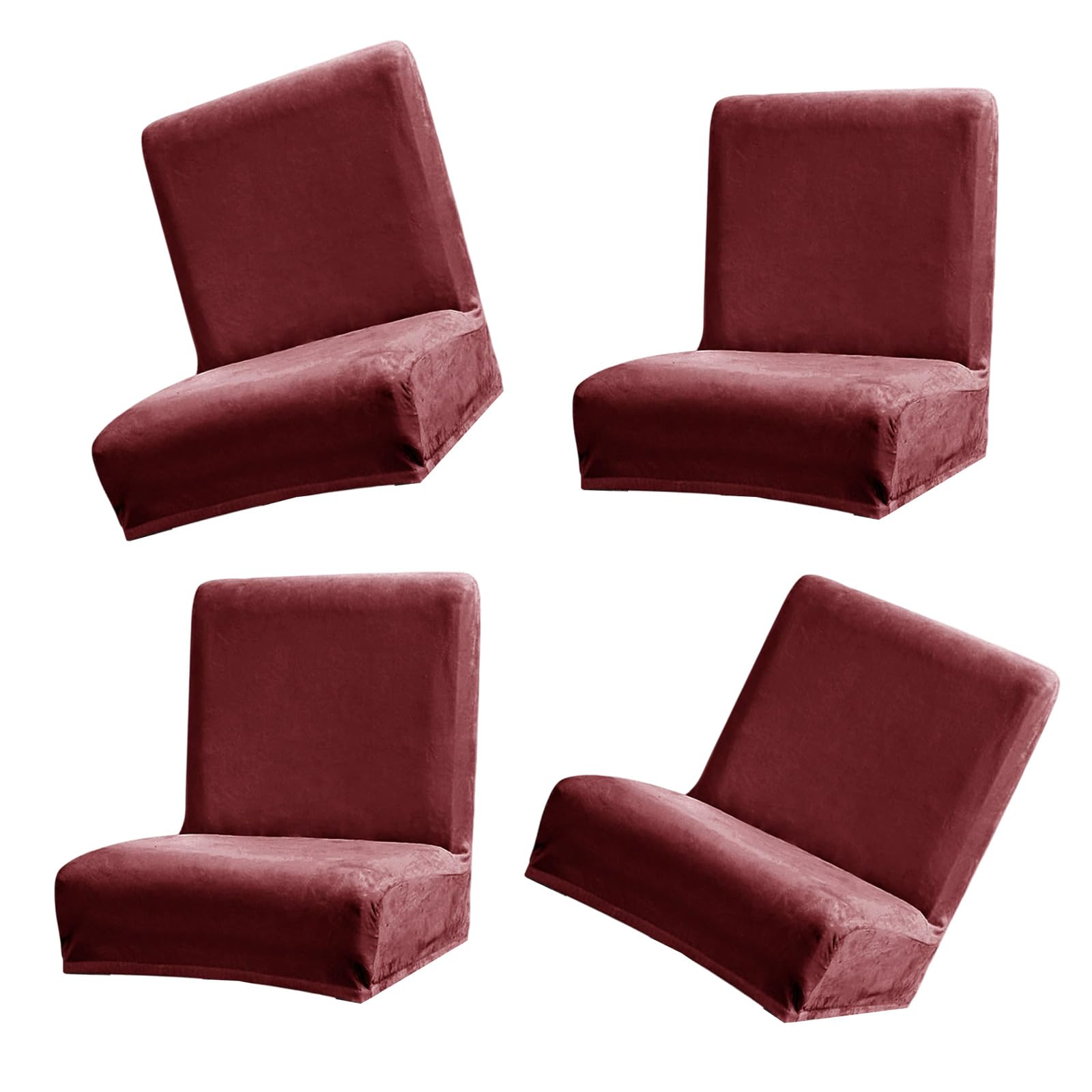 carotoe Dining Chair Covers Machine Washable Polyester Slipcovers for Home, Kids/Pet-Friendly Design Polyester Stretch Chair Cover Set