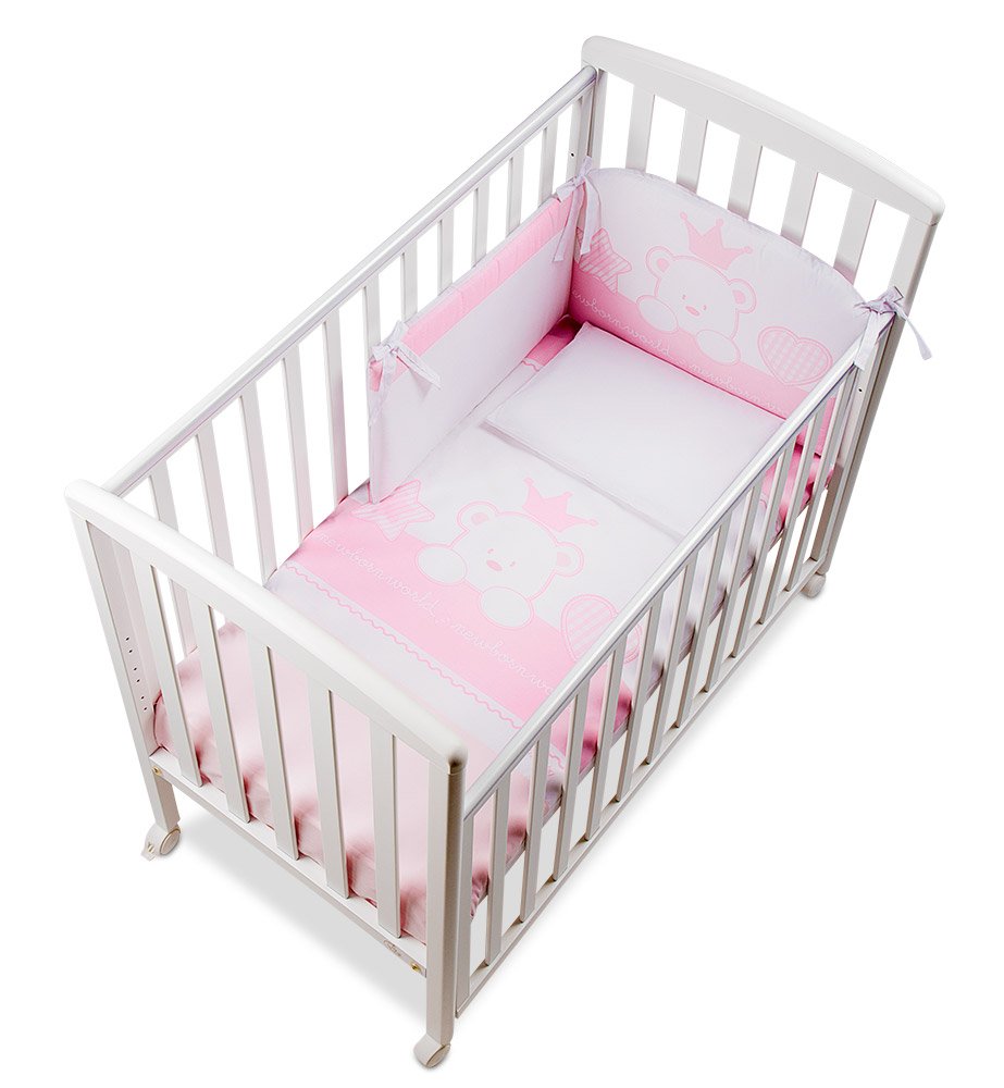 Italbaby 4 Piece Pony Baby Re Bedding Set, Pink/White, Multi-Color, One Size