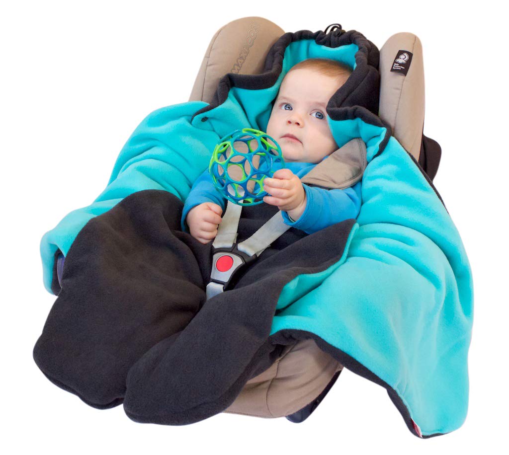ByBoom Baby Copertina invernale avvolgente per il bebè l'originale con l'orsetto, Universale per ovetto, Seggiolino auto, Per passeggino o buggy, Morbida e accogliente