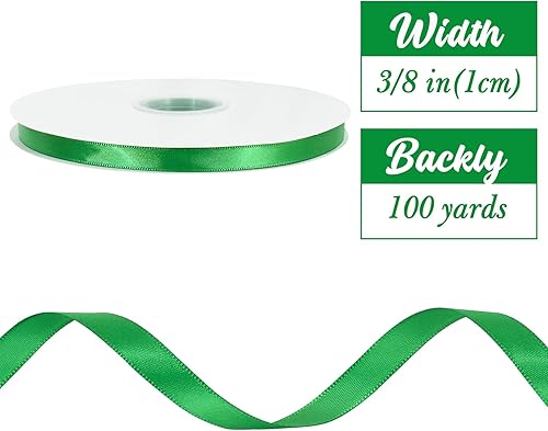 Vista 33 de TONIFUL - Rollo de listón de satén de color liso, para envolver regalos, manualidades, cabello, fiesta boda, tarjetas de invitación, ramos florales