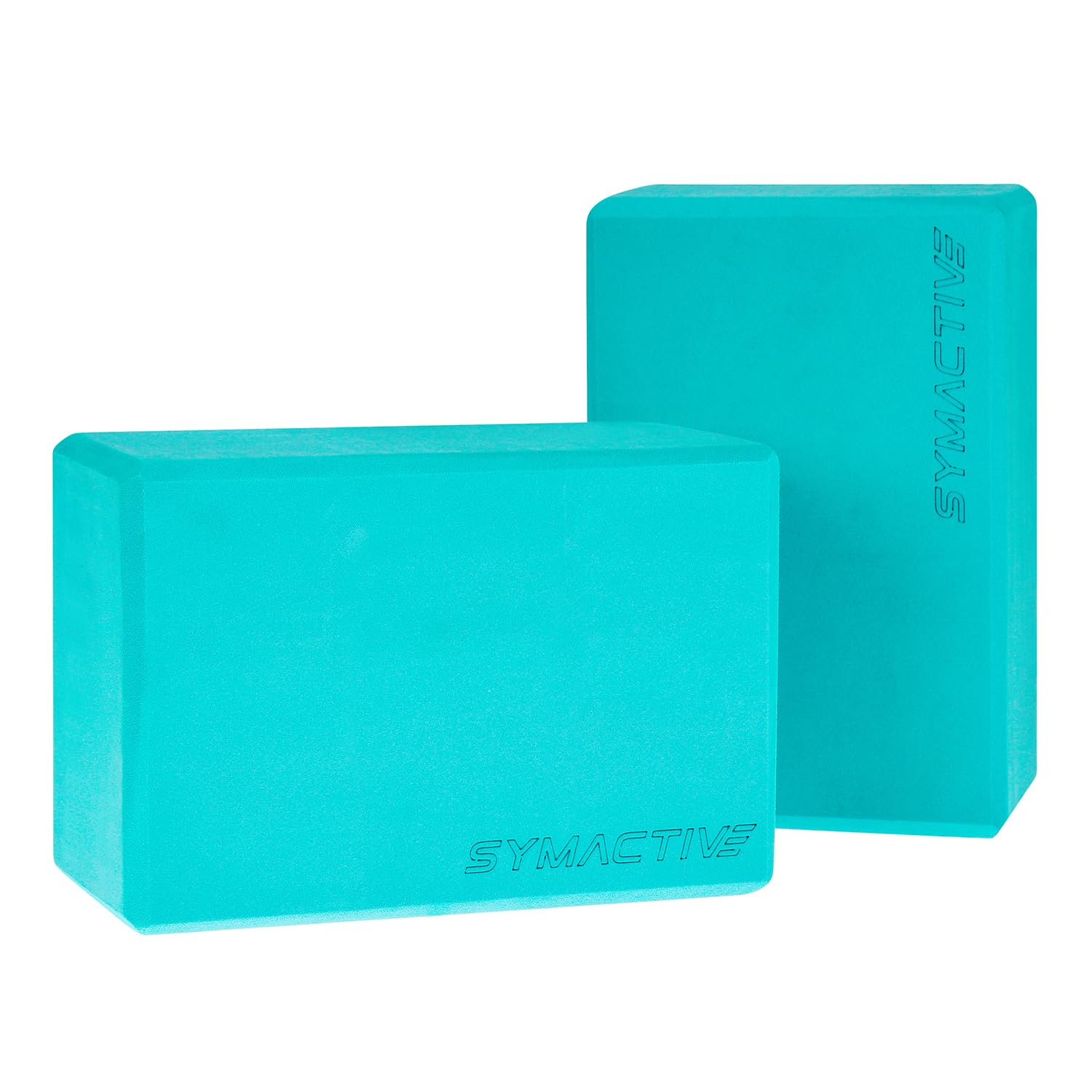 Amazon Brand - Symactive High Density Premium EVA Foam Yoga Blocks for Strength, Balance, and Flexibility, Odour Resistant, Extra Large Size (4 x 6 x 9 inches, Set of 2)