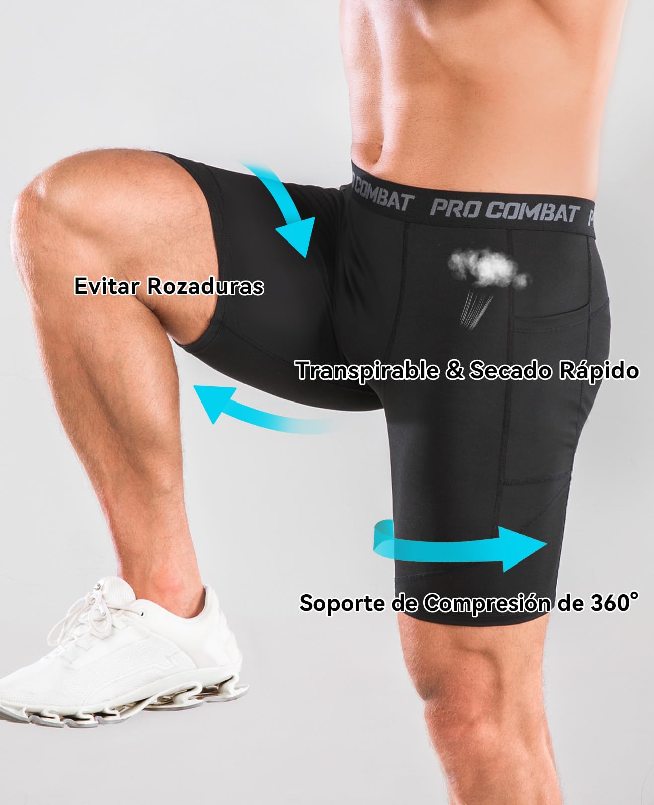 Niksa 1/3 Piezas Mallas Running Hombre Mallas Cortas Hombre Pantalones Cortos Entrenamiento con Bolsillo para Celular Secado Rápido Transpirable Pantalones Cortos