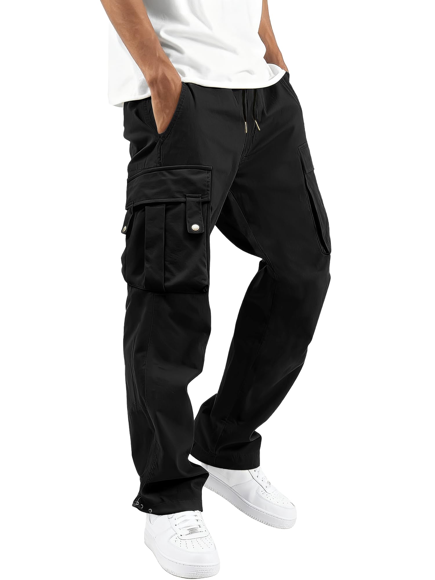 Photo 1 of HOTake Mens Pants Casual Men's Clothing Pantalones De Hombre XXL(40) Black
