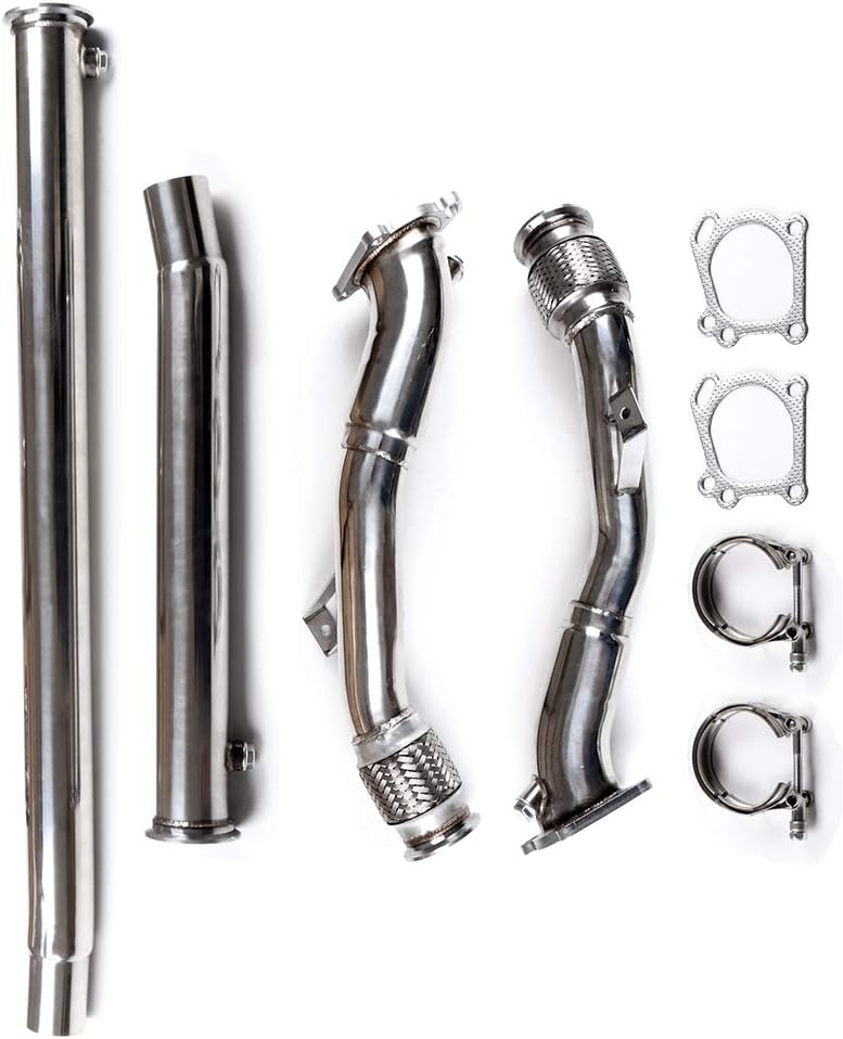 ECCPP 3" Exhaust Pipes K04/RS6 Fit for Audi S4 B5 A6/Allroad C5 2.7L
