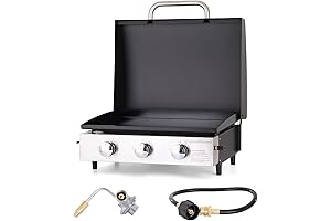 Sophia & William Gas Grill Flat Top with Lid
