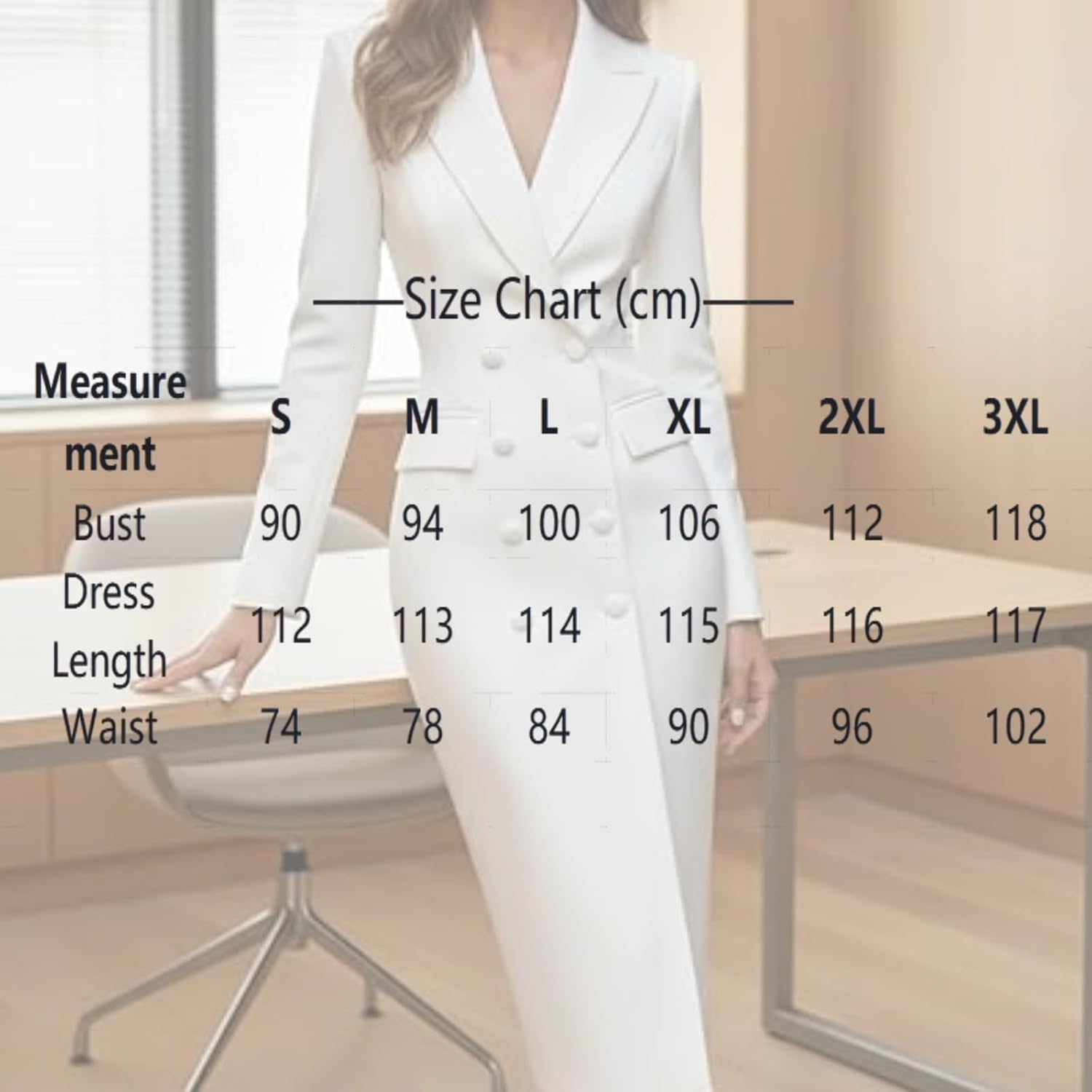Women's Elegant Work Dresses Long Sleeve V-Neck Button Bodycon Formal Dressy Midi Dress Office Wrap Dresses