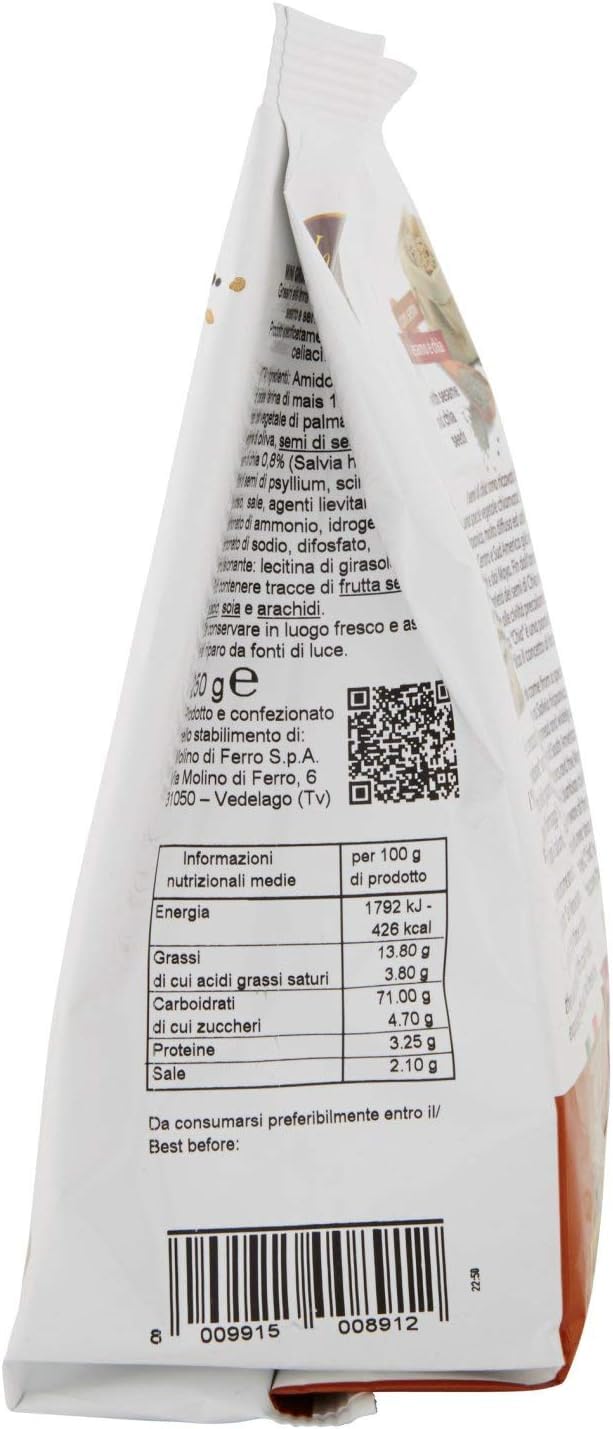 Le veneziane, mini grissini con sesamo e chia senza glutine, gluten free breadstick, glutenfreie Mini-Grissini mit Sesam und Chia, 6x 250g + Italian Gourmet polpa 400g