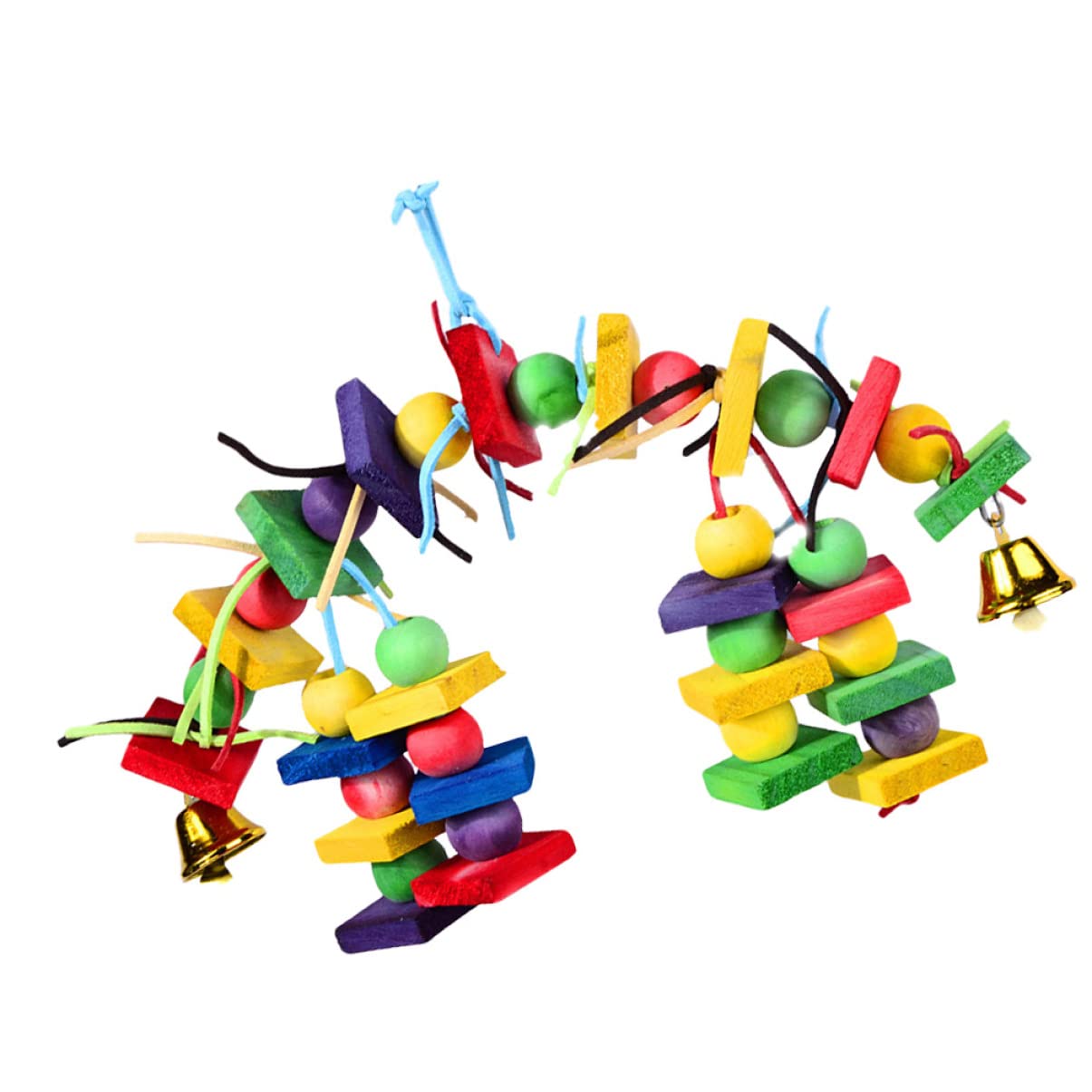 POPETPOP 3pièces Jouet à Mordre Bois pour Oiseaux Jouet Coloré pour Perroquets Et Oiseaux à Mâcher Accessoire De Jeu pour Animaux De Compagnie