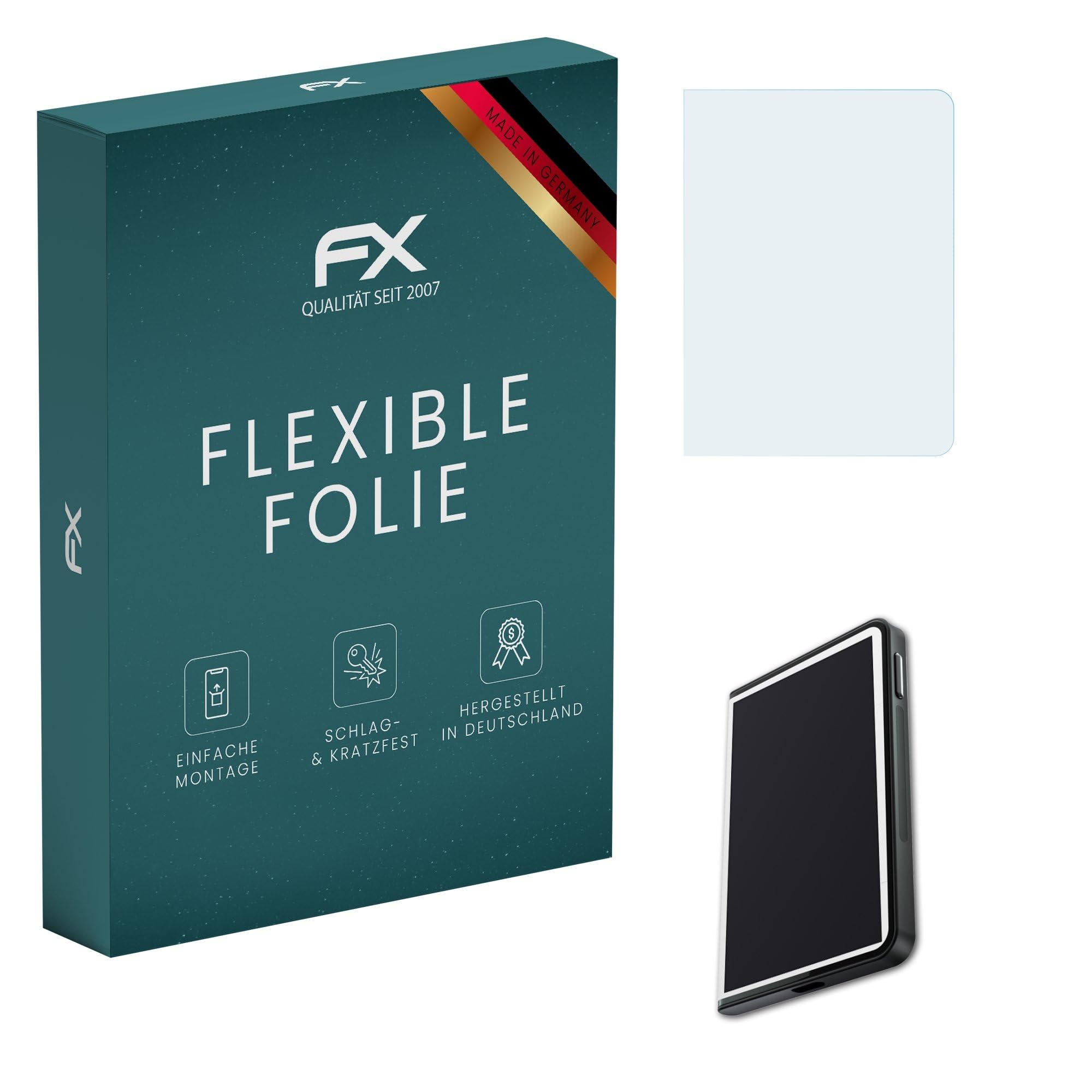 atFoliX Screen Protector compatible with Ledger Stax Protector Film, ultra clear and flexible FX Screen Protection Film (3X)