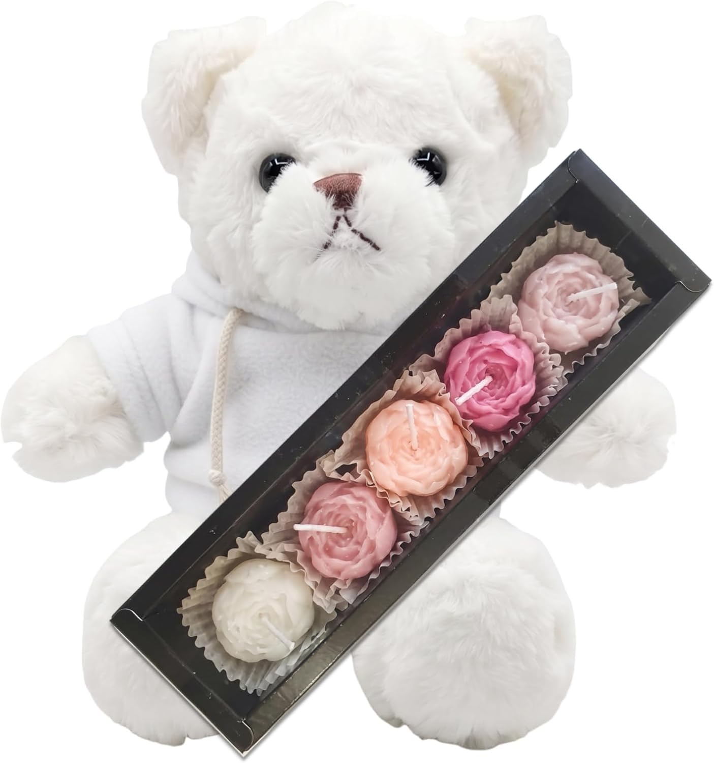 Q-FLA, and3 860652 Rose Candle, Black Box, Fluffy Bear, WH, Hoodie, Lavender, Present, Birthday, Gift Bag Included image 5