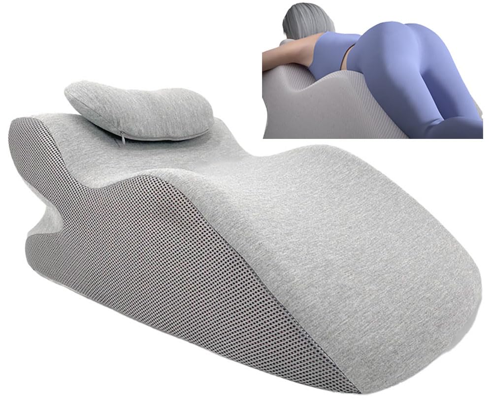 CBEDSQZ Memory Foam Pillow for Couples, Adult Ergonomic Bed Triangle Wedge Pillow for Intimate Moments with Washable Cover (A,1PCS)