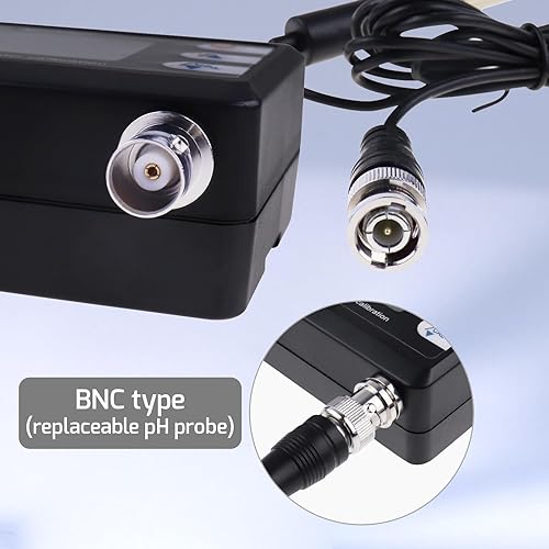 Miniatura 4 de Medidor digital de pH y temperatura termómetro de acuario con función de calibración automática para laboratorio de acuicultura hidropónica de