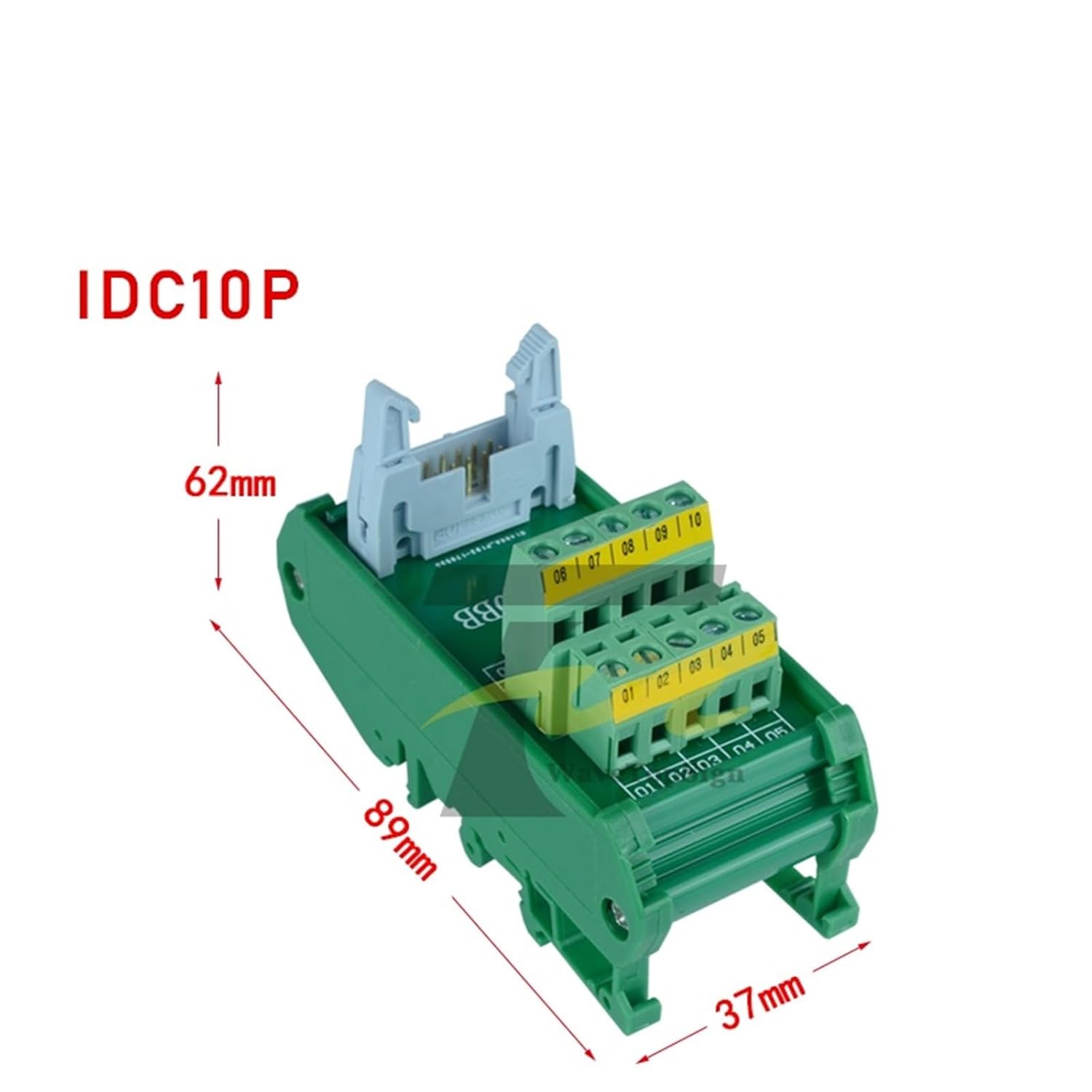IDC10 IDC14 IDC16 IDC20 IDC26 Guide Rail Intallation Terminal Board Turning Terminal PLC Conversion Board(IDC26P,5pcs)