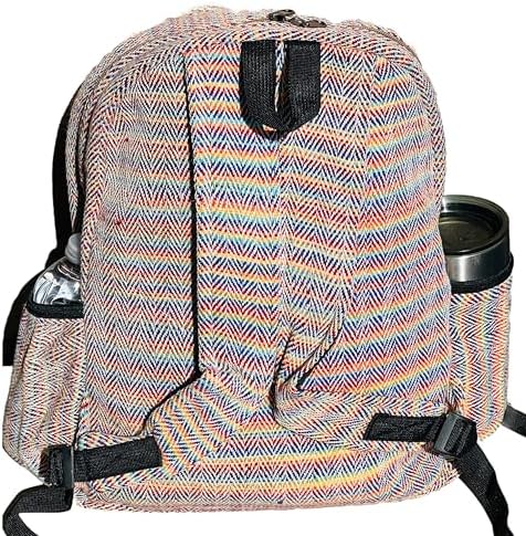 Handmade Unique Design Himalayan Hemp Cotton Backpack 17 IN Large Hippie, Festival, Hiking & Tablet Laptop Backpack Bag - Made In Mt. Everest Country Nepal image 4
