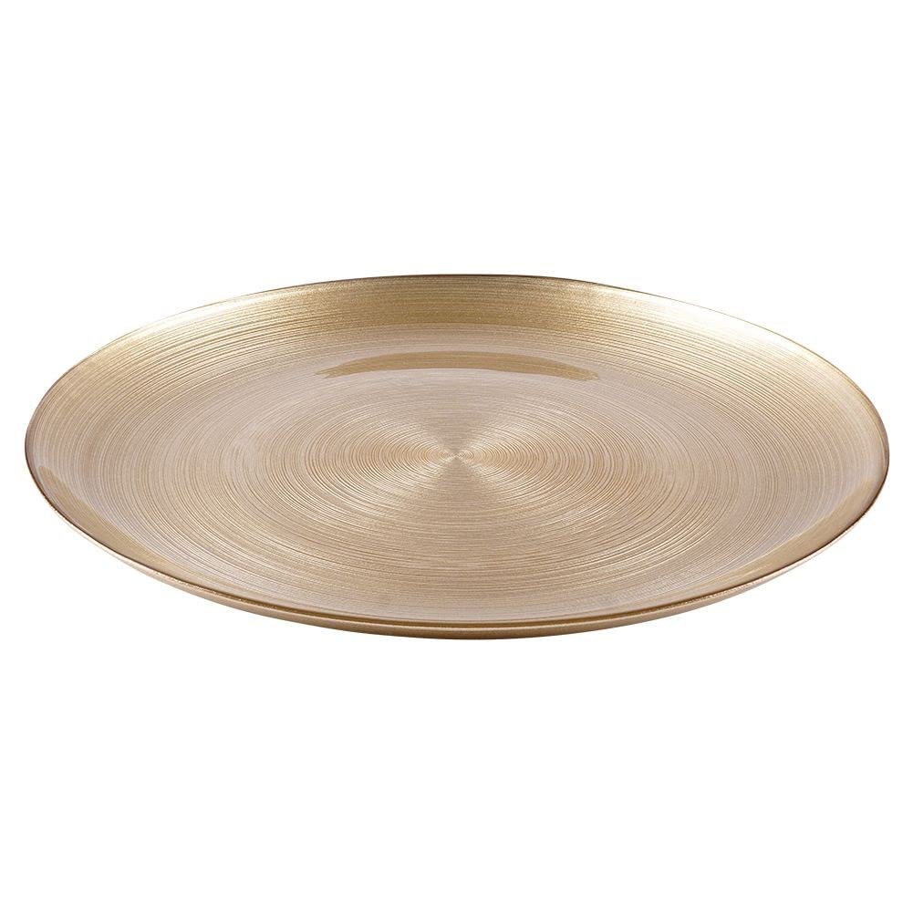 Vilde Piatto grande piatto da portata in vetro oro 32,5 cm