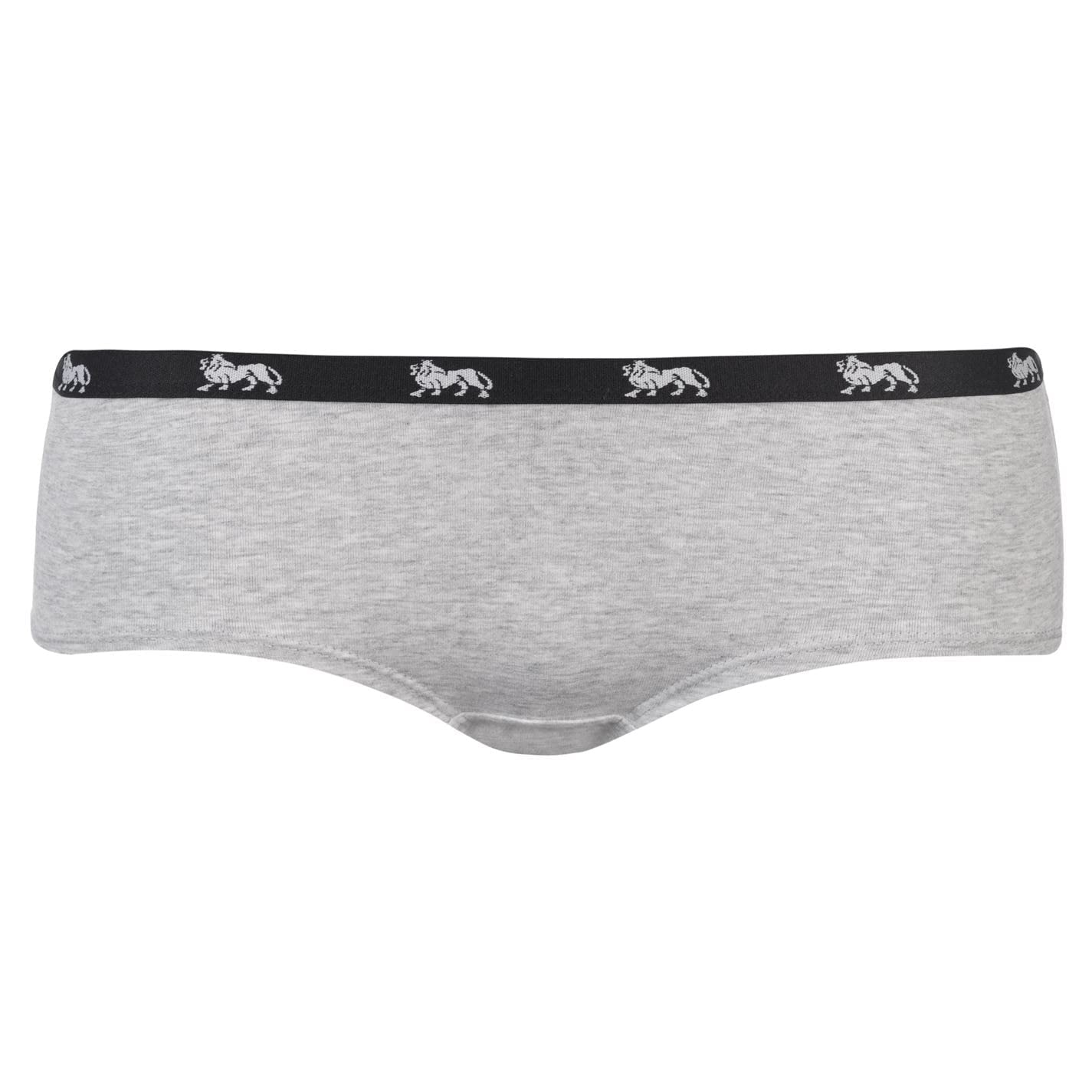 Lonsdale Womens Single Short Underwear Shorts Print All Over Elasticated Waist Grey Marl 14 (L)