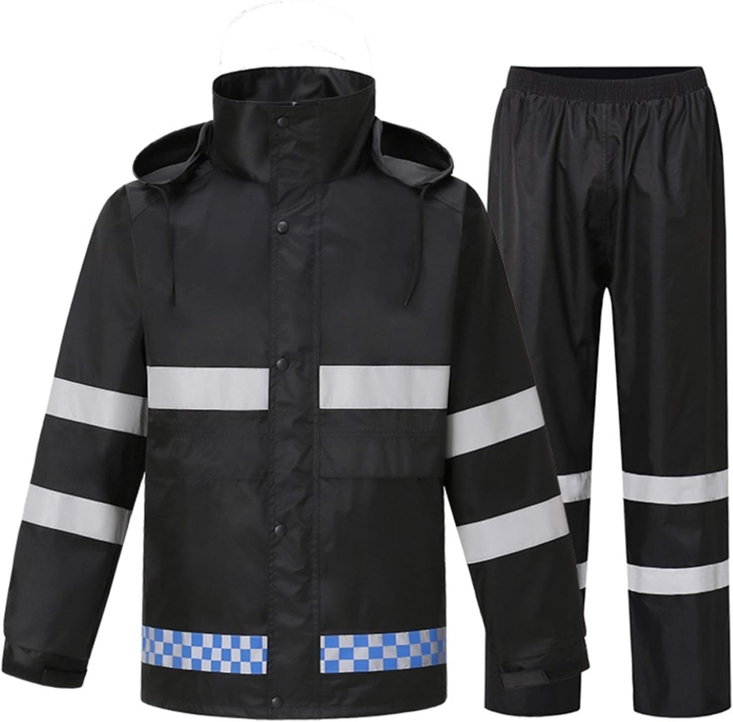 Reflective Clothing Reflective Raincoat rain Pants Suit Traffic Road Service Duty Safety Sanitation Fluorescent Clothes Riding Suit Reflecting Suit(M Size)