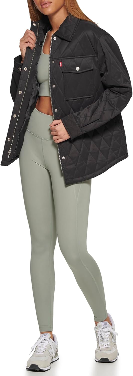 Levi's Womens Diamond Quilted Lightweight Shirt Jacket - Image 5